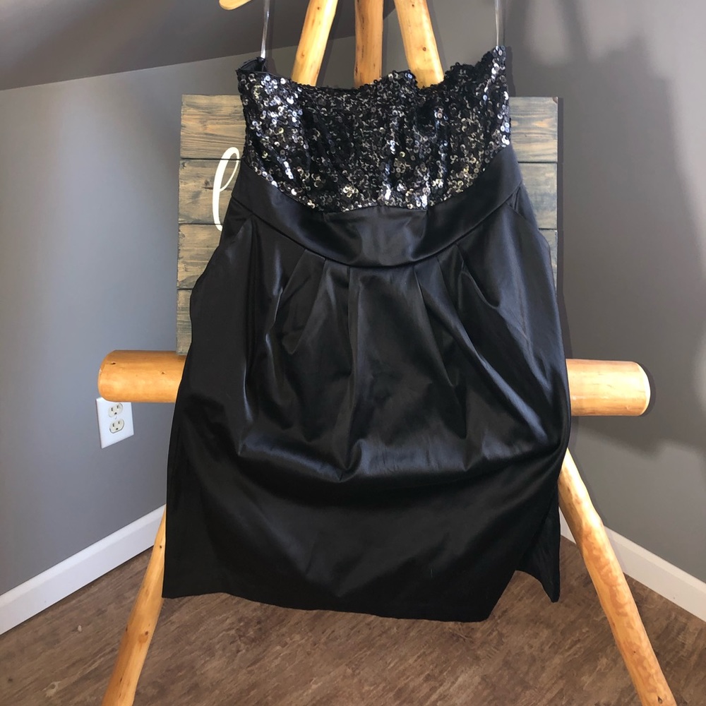 Black dress with sequin detail